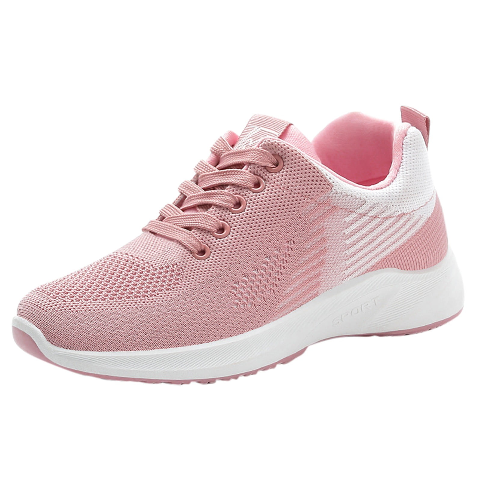 Women Athletic Running Shoes Fashion Tennis Breathable Lightweight Walking Sneakers（Pink,37)