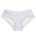 thumbnail image 1 of HCNTES Women Sexy Lace Panties Women Bow Briefs Panties Lace Underwear(L,White), 1 of 3