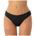 thumbnail image 1 of HCNTES Women's Bikini Bottoms featuring Criss Cross Front Straps and a Low Rise, Adding a Touch of Allure to Your Beach Attire,S Black, 1 of 5