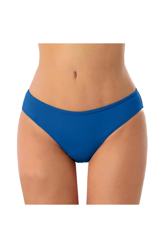Women's Bikini Bottoms with Ruched Sides and a High Cut, Designed to Slim and Flatter Your Figure,S Navy