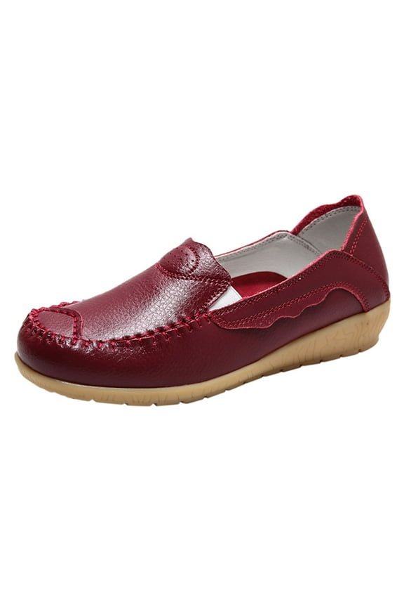 Women's Flat Shoes Lightweight Comfortable Flats Women Footwear Slip On Casual Breathable Walking Shoes Female(,42)