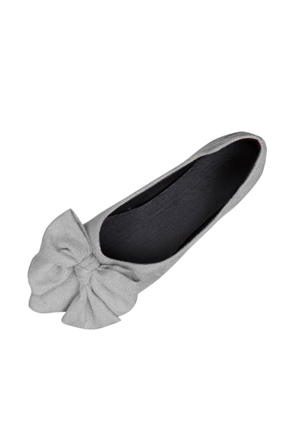 Women's Flats Walking Shoes Comfortable Pointed Toe Ballet Flats Breathable Dress Shoes Washable Work Slip-on Classical Shoes(Grey,38)