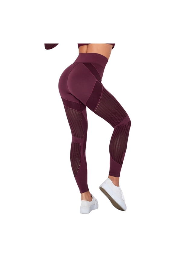 Women's High Waist Yoga Pants Leggings, Tummy Control Workout Yoga Leggingsï¼,L)