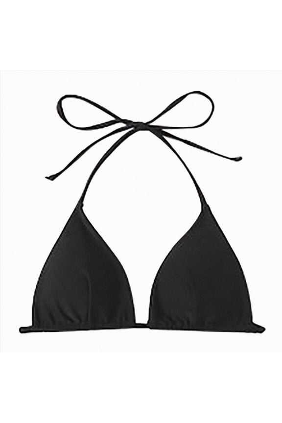 Women's Push Up Bikini Top Twist Front Underwire Molded Soft Pads Vintage Bikini Swimsuits Tops(S,a84-Black)
