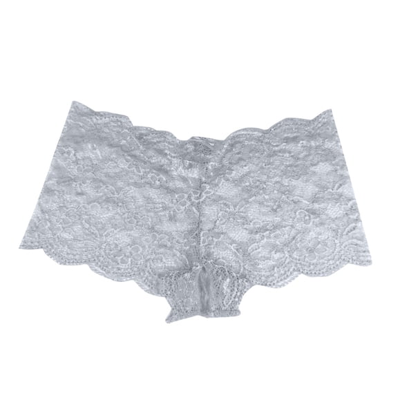 HCNTES Women's Sexy Underwear Sexy Lace Open Panties Multi Color Plus Size Underwear(5XL,Grey)