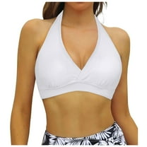 HCNTES Women's U Back Push Up Padded Bikini Top for Comfortable and Stylish Bathing,XXL White
