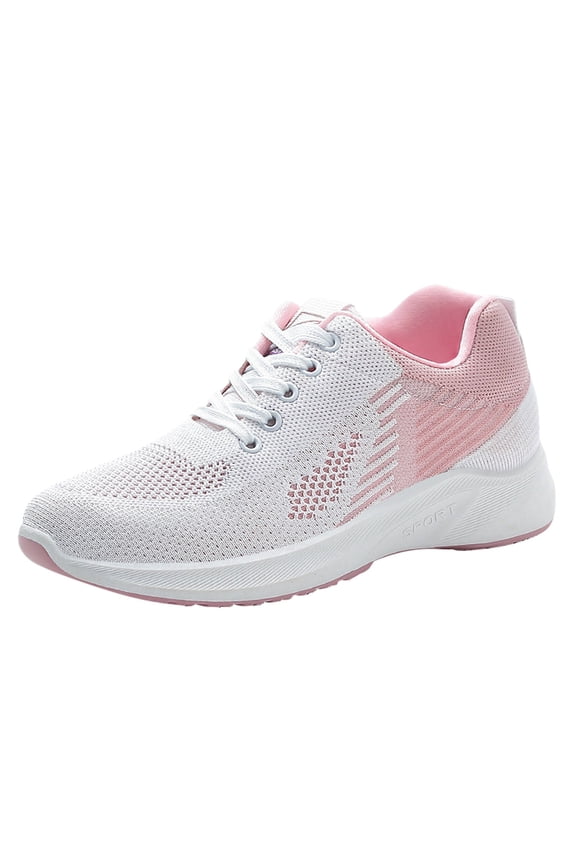 Womens Running Shoes Tennis Walking Fashion Sneakers Breathable Non Slip Gym Sports Work Trainers（White,41)
