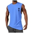 thumbnail image 1 of HCNTES tank tops for men Summer Fashion Casual Sports Beach Sleeveless Tank Workout Muscle Fit(Blue,3XL), 1 of 4