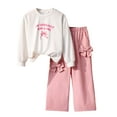thumbnail image 1 of HCPDER Girls 5T Outfits 3-6 Month Girl Clothes Toddler Girl Fall Winter Outfits Long Sleeve Sweatshirt Tops Pants 2Pcs Clothes Set 7-8 Years, 1 of 6