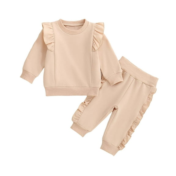 HCPDER Girls Outfits 2T Girl Clothes Summer Toddler Girl Fall Winter Outfits Long Sleeve Sweatshirt Tops Pants 2Pcs Clothes Set 12-18 Months