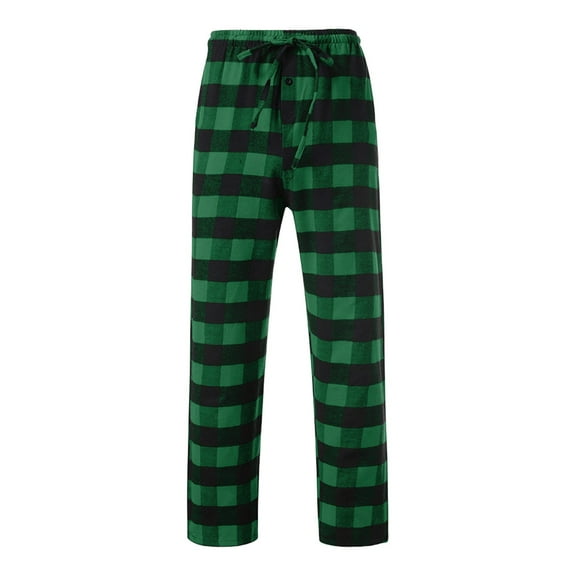 HCPDER Men Pajama Pants Pajama For Men Mens Pajama Pants Lightweight Plaid Sleep & Lounge Pants, Pj Bottoms With Pockets L