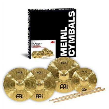 HCS Three Cymbal Set with 13" Hi-Hat, 14" Crash & Free 10" Splash Cymbal