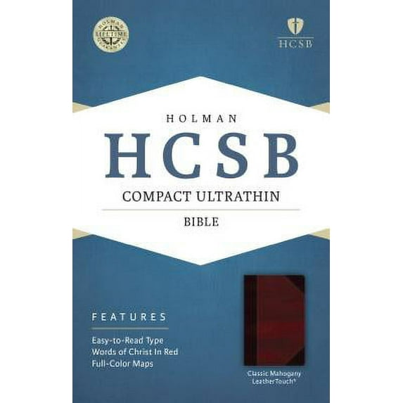 HCSB Compact Ultrathin Bible, Classic Mahogany LeatherTouch (Hardcover)