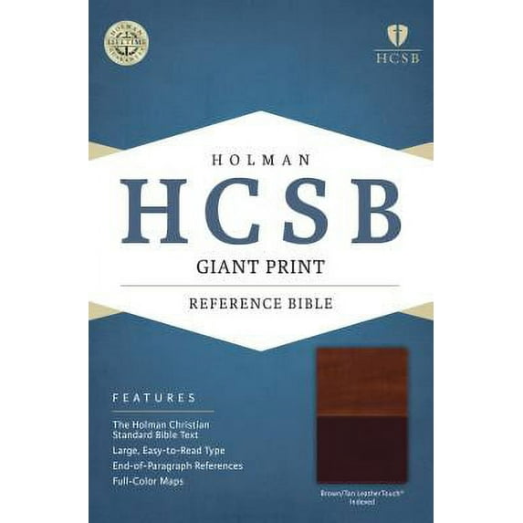 HCSB Giant Print Reference Bible, Brown/Tan LeatherTouch Indexed (Hardcover)