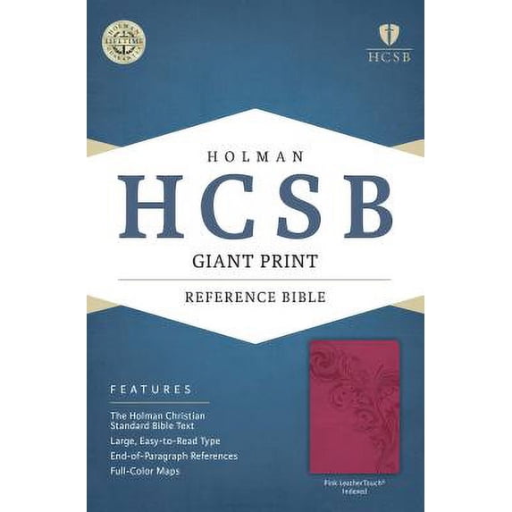 HCSB Giant Print Reference Bible, Pink LeatherTouch Indexed (Hardcover)