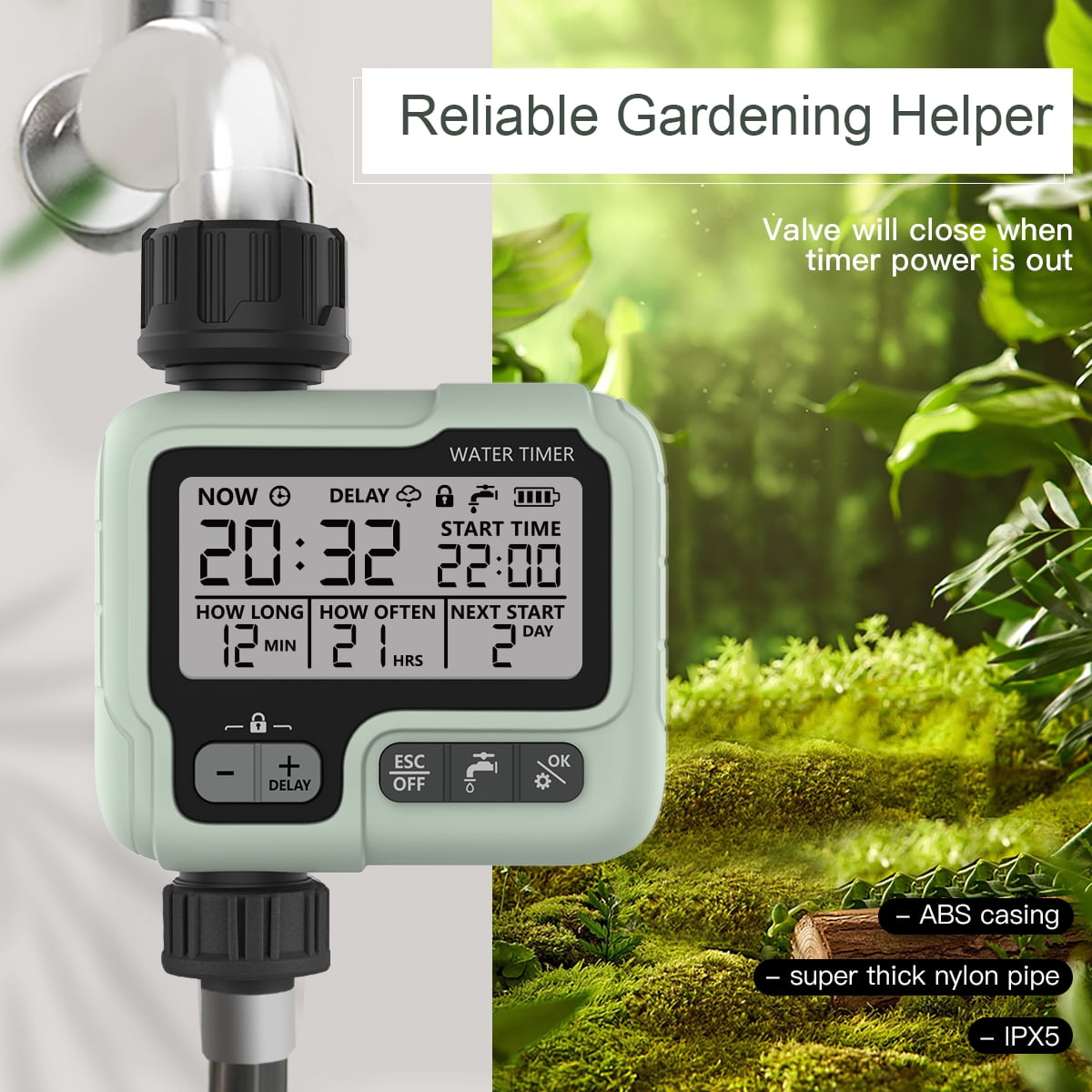 Cheap Eshico Hct-322 Automatic Water Timer Garden Digital Irrigation