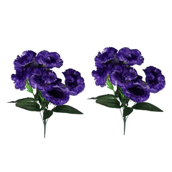HCTSHG 10 Heads Artificial Silk Carnation Flowers Bunch, Real Touch Fake Florals for Wedding Home Outdoor Decor, Cemetery Grave Vase Party Centerpiece Arrangements