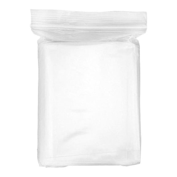 HCTSHG 100pcs Transparent Ziplock Bag Thickened Food Sealing Plastic PE Ziplock Sealed Food,Reclosable Poly Bag Seal Storage Bags with Zipper for Cards Envelopes Snacks Heavy-Duty