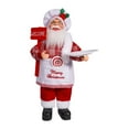 thumbnail image 1 of HCTSHG 12 Inch Christmas Santa Table Decor, Features a Chef Santa Claus Standing Figurine Holding a Plate, Ideal for Christmas and New Year Home Party Holiday Decoration, 1 of 7