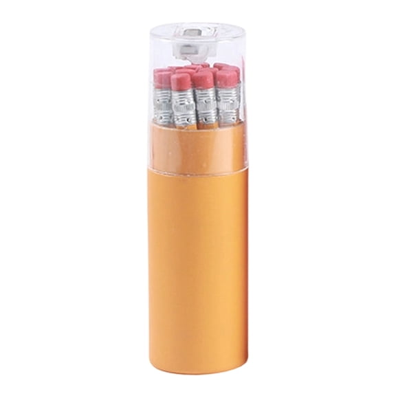 HCTSHG 12 Pack Pencils with Eraser Tops Pre Sharpened Wood Pencils,HB Pencils with Erasers for Writing and Drawing, Pre-sharpened, Soft Strong Lead, Drawing and Sketching,Orange