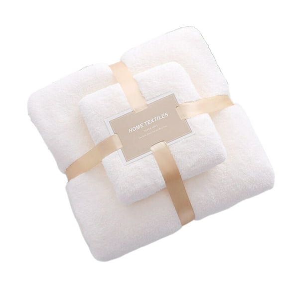 HCTSHG 2 In 1 Cotton Bath Towel & Face Towel Bath Towel Combination Set Thickened Absorbent Combination Towel,Sustainable, Soft, Highly Absorbent Cotton Bath Towel for Hotels, Spa, Bathroom, Dorm