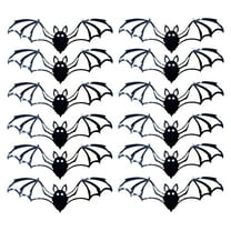 HCTSHG 3D Bats Wall Stickers, 12PCS Halloween Wall Decals Removable Realistic Black Bat Home Decor, Cute Halloween Party Decorations Bedroom Indoor Supplies