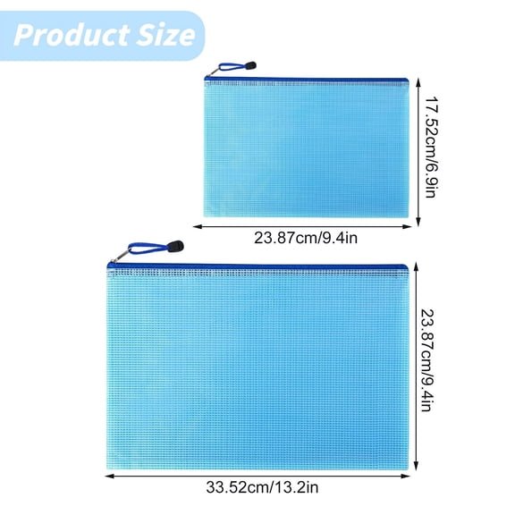 HCTSHG 5 Pack Zipper Mesh Document Pouch A4 A5 Letter Size Mesh Bags for Board Games,Puzzles Document Zipper Pouches for Board Games,Puzzles, Waterproof Document Zipper Pouches for Office Supplies