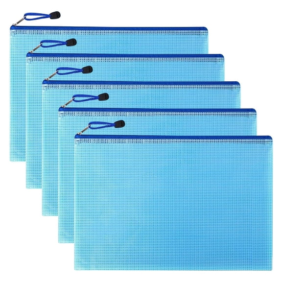 HCTSHG 5 Pack Zipper Mesh Document Pouch A4 A5 Letter Size Mesh Bags for Board Games,Puzzles Document Zipper Pouches for Board Games,Puzzles, Waterproof Document Zipper Pouches for Office Supplies