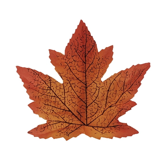 HCTSHG 50Pcs Fall Artificial Maple Leaves,Fake Fall Maple Leaves Bluk for Thanksgiving Halloween,Faux Autumn Maple Leaves for Wedding Party Harvest Season Table Decor Events Party Crafts
