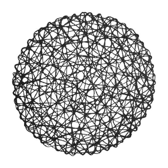 HCTSHG 6 Pack Round Fine Paper Rope Placemats, Messy Knitting Paper Placemats, Table Decoration DIY Props, Durable Background Plate Mats for Home & Commercial Use