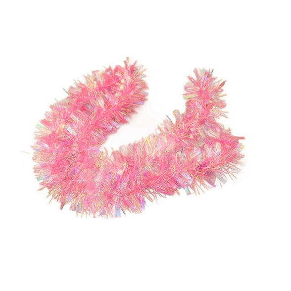 HCTSHG 6Ft Christmas Tinsel Garland Xmas Tree Decorations Snowflake Christmas Tree Tinsel Garland Metallic Twist Garland Ceiling Hanging Decorations for Indoor Outdoor Home Fireplace Party