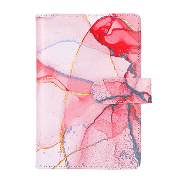 HCTSHG A6 Refillable Notebook PU Leather 6 Ring Budget Organizer for A6 Refill Paper, PU Leather Budget Planner Organizer with Magnetic Buckle, Loose Leaf Personal Planner