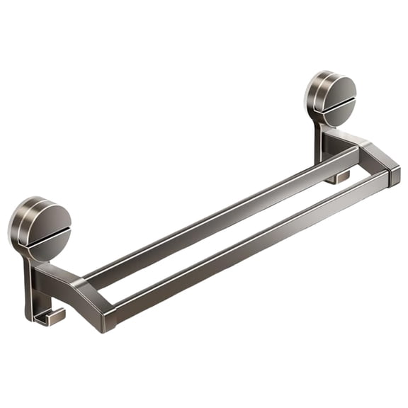 HCTSHG Adjustable Suction Cup Towel Holder with Multiple Hooks, No Drill Bathroom Storage Rack, Stainless Steel Rustproof Towel Bar for Smooth Tiles and Glass, Strong Hold Shower and Bath Organizer