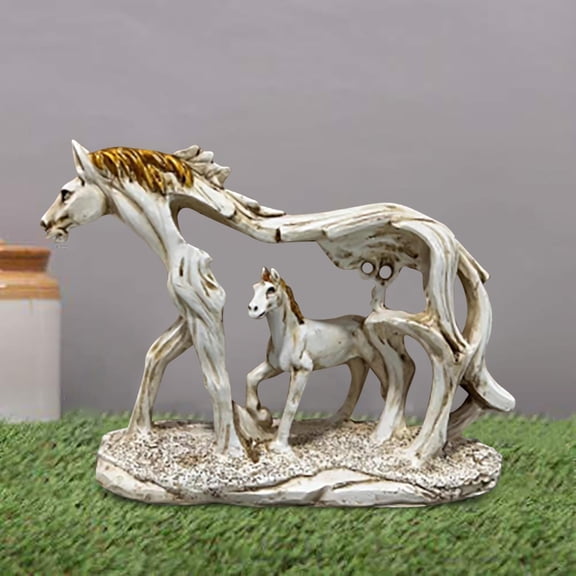 HCTSHG Art Horse Figurine Home Decor, Unique Rustic Horse Statue Sculpture Modern Art Ornament for Desktop Bookshelf Study Home Office Hotel Decoration
