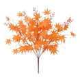thumbnail image 1 of HCTSHG Artificial Maple Leaves Branches Fake Fall Maple Plants Autumn Leaf Bushes Faux Silk Foliage for Home Thanksgiving Centerpiece Farmhouse Fireplace Halloween Décor, 1 of 8