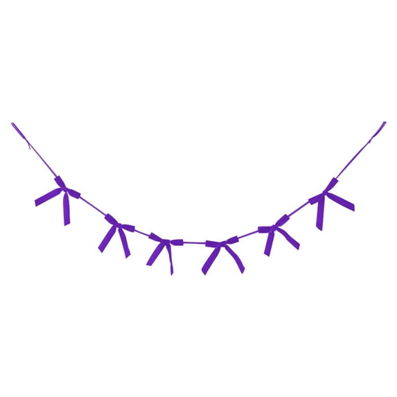 HCTSHG Bow Garland Banner (5.91ft Each) - Coquette Birthday Party Decorations, Bow Decor for Bridal Shower, Bachelorette, Baby Shower, Wedding Decorations
