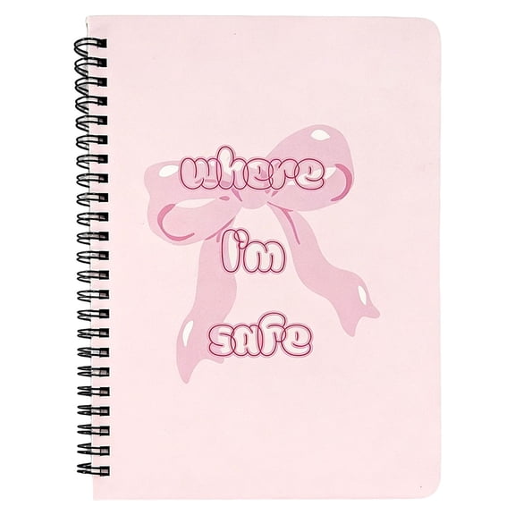 HCTSHG Bow Notebook Stuff, Cute Notebook Journal Stationary for Women, Lined Notebook for Note Taking Daily Writing, Cute Spiral Notebook, Coquette Spiral Notebook for Christian Gifts