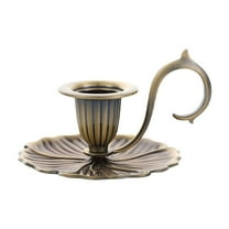 HCTSHG Candle Holder Candlestick Holder, Taper Candle Holders for Halloween Decor, Vintage Bronze Candlestick Holder with Handle, Candle Stand Chamberstick Handheld for Christmas Decor