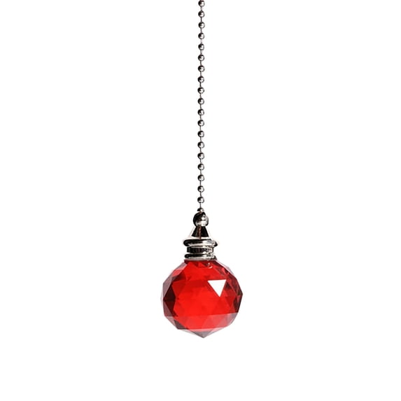 HCTSHG Ceiling Fan Pull Chain, Clear Crystal Light Chain Extension, 22'' Fan Connector Chain Ornament for Ceiling Fans and Light Fixtures