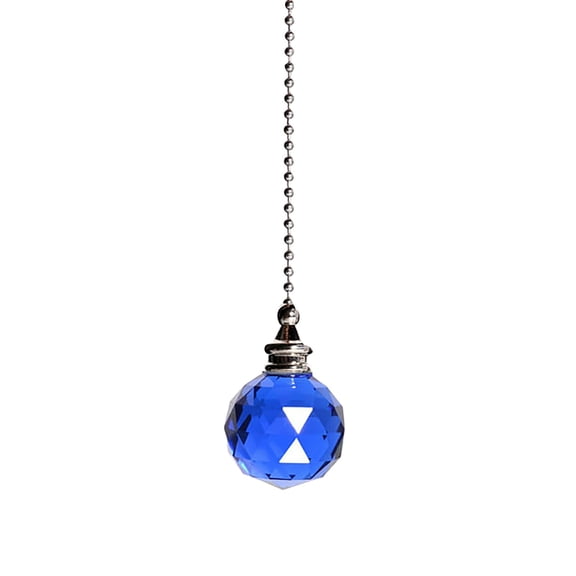 HCTSHG Ceiling Fan Pull Chain, Clear Crystal Light Chain Extension, 22'' Fan Connector Chain Ornament for Ceiling Fans and Light Fixtures