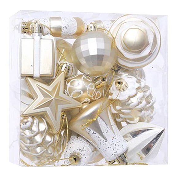 HCTSHG Christmas Balls Ornaments Set, Colorful Shatterproof Plastic Decorative Baubles for Xmas Tree Decor Holiday Wedding Party Decoration with Hanging Hooks