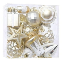 HCTSHG Christmas Balls Ornaments Set, Colorful Shatterproof Plastic Decorative Baubles for Xmas Tree Decor Holiday Wedding Party Decoration with Hanging Hooks