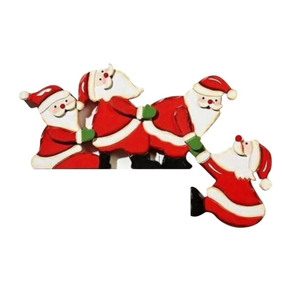 HCTSHG Christmas Door Frame Decoration Snowman Santa Penguin Front Door Corner Sign Decor Home Wooden Door Frame Ornament Party Table Decor Props Gift for Wall Window DIY Craft (Santa)