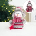 thumbnail image 1 of HCTSHG Christmas Snowman Decorations, Sitting Plush Touch-Activated Snowmen with Scarves and Hats, Xmas Tabletop Ornaments for Fireplace and Window Sill Holiday Indoor Decor, 1 of 8
