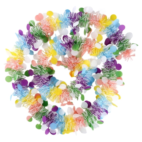 HCTSHG Colorful Egg Tinsel Twist Garland Glitter Wire Garlands Spring Hanging Decorations For Tree Mantle Bedroom Classroom Indoor Outdoor Holiday Home Rustic Mantle Arch Home Table Tree Decoration