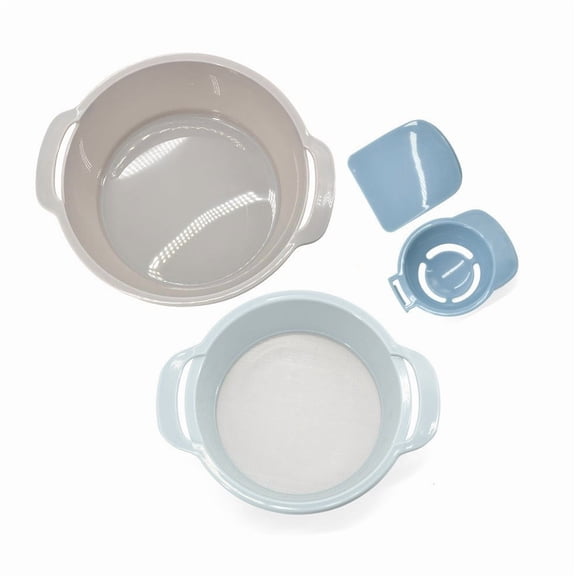 HCTSHG Complete Plastic Baking Tools Set for Home Bakers, Includes Flour Sifter, Egg Separator, Mixing Bowl, and Dough Scraper, Multi Purpose Utensils for Making Pastry, Biscuits, and Bread