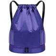 thumbnail image 1 of HCTSHG Drawstring Bag Lightweight String Backpack with Water Bottle Holder and Pockets Gym Sports Sackpack， Drawstring Backpack for Sports, Small Gym Bag,Unisex Sackpack, 1 of 7