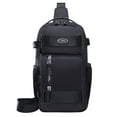 thumbnail image 1 of HCTSHG EDC Sling Bag Crossbody Backpack Sport Bag Pack Chest Shoulder Bag for Men One Strap Motorcycle for Hiking Walking Biking Travel Cycling with USB Charger Port, 1 of 9