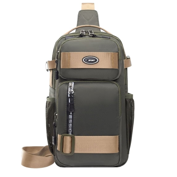 HCTSHG EDC Sling Bag Crossbody Backpack Sport Bag Pack Chest Shoulder Bag for Men One Strap Motorcycle for Hiking Walking Biking Travel Cycling with USB Charger Port