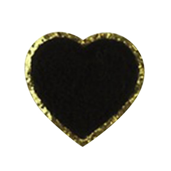 HCTSHG Embroidered Patch Gold Edge Hearts Badge Decorate Repair Patch for Hats Jackets Shirts Vests Shoes Jeans,Love Applique Patches for Clothing Jackets Backpack Shoes Repairing Decorations